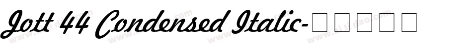 Jott 44 Condensed Italic字体转换